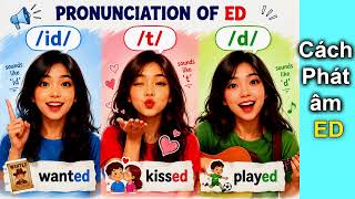 Pronunciation of ED | How to pronounce -ed endings | Cách phát âm -ED