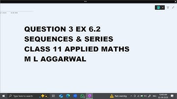 Ques 3 Ex 6.2  Arithmetic Progression :Sequences & Series Class 11 Applied Maths ML Aggarwal