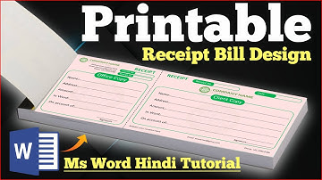 DESIGN Professional Receipt Bills in MS Word in Just 10 Minutes!