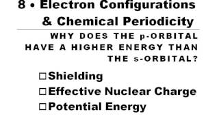 AP Ch 8 -- Orbitals & Effective Nuclear Charge