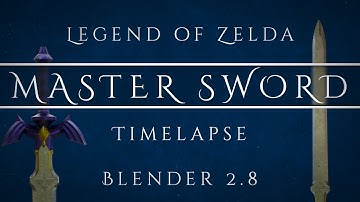 Legend of Zelda - Master Sword 3D Model Timelapse : Blender 2.8