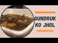 Gundruk ko jhol  gundruk aloo bhatmas  how to make gundruk  newari khajaghar