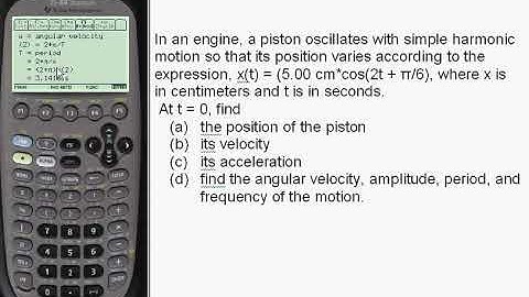 Position function with s(t) and SHM, simple harmonic motion