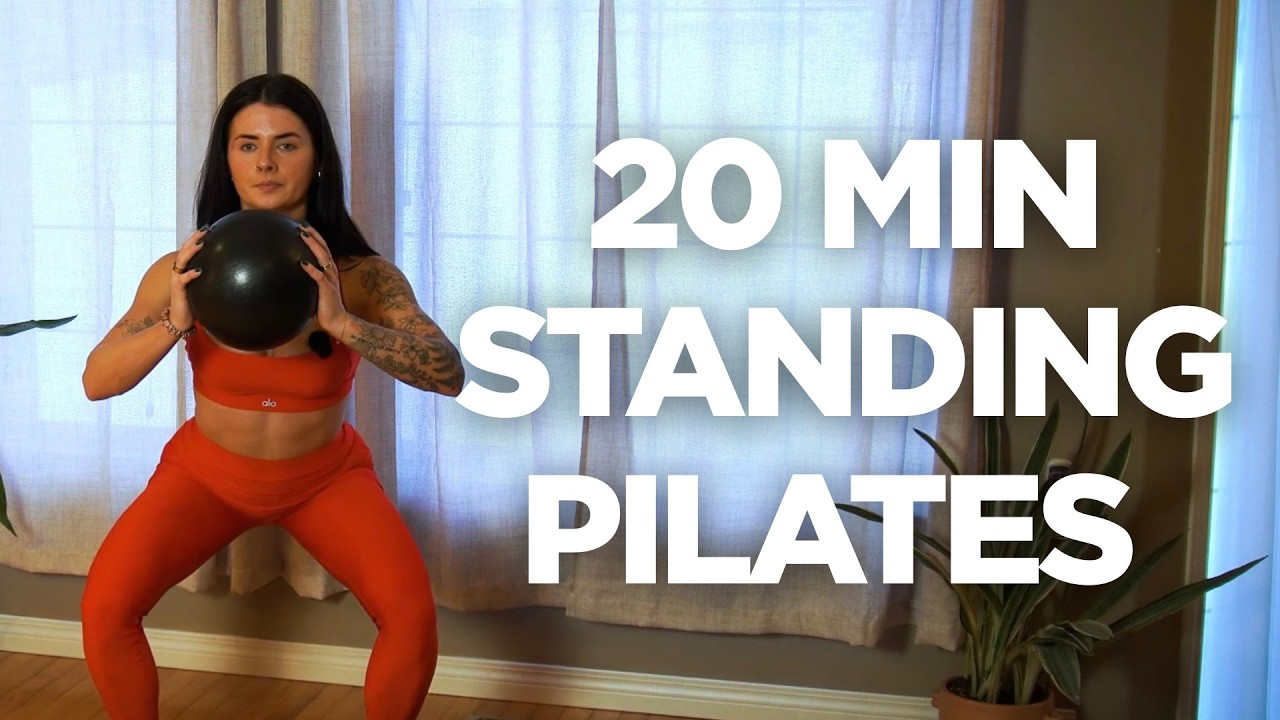 20 MIN STANDING PILATES WORKOUT│BEGINNER│BALL│AT HOME PILATES │ PILATES WITH TALESE