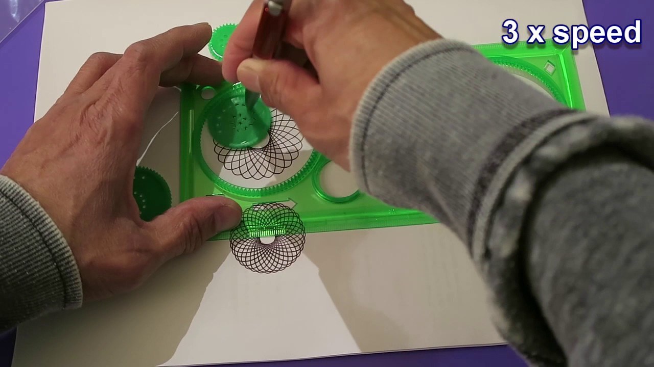 Spiral Graph Art Kit Clear Circle Ruler For Drawing DIY Arts And