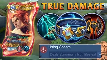 THIS UNDERATED TRUE DAMAGE BUILD ON YU ZHONG WILL MAKE HIM UNSTOPPABLE!! (100% working)