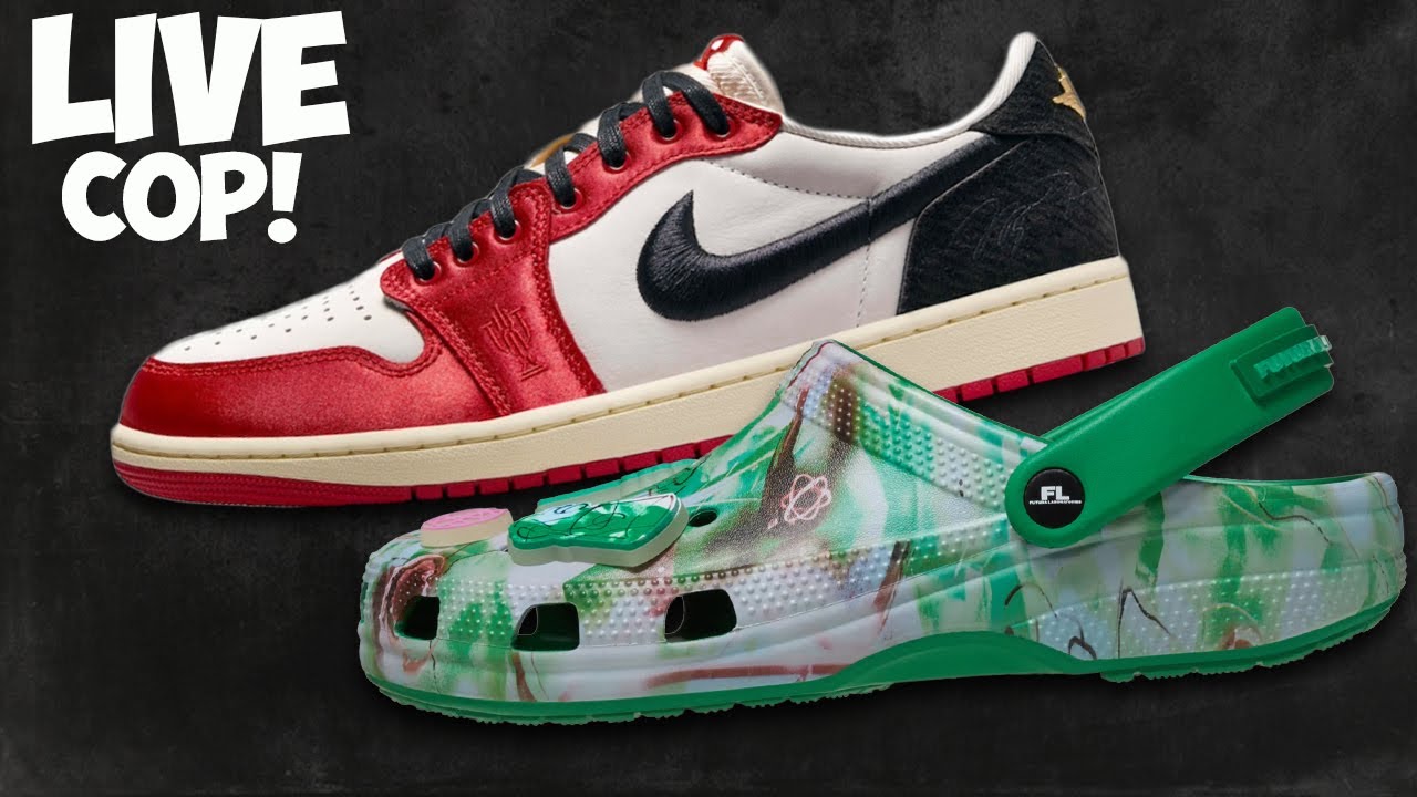 Live Cop Trophy Room Jordan 1 Raffle & Futura Crocs! - YouTube