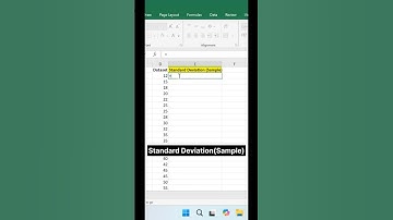 How To Find Standard Deviation(Sample) in Excel Short & Easy Way #shorts #excel #statlytic