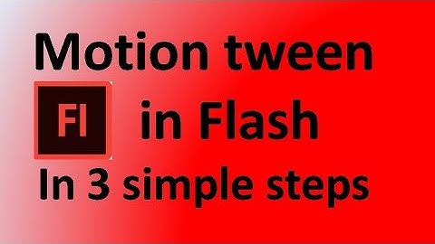 Create Motion tween in flash