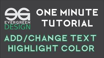 Add and Change Text Highlight Color 1 Minute Tutorial InDesign