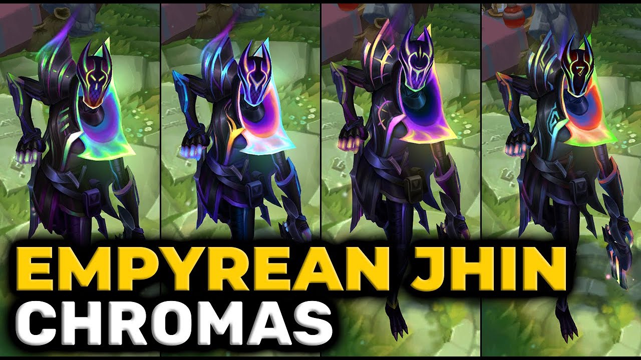 Empyrean Jhin Chromas - League of Legends - YouTube