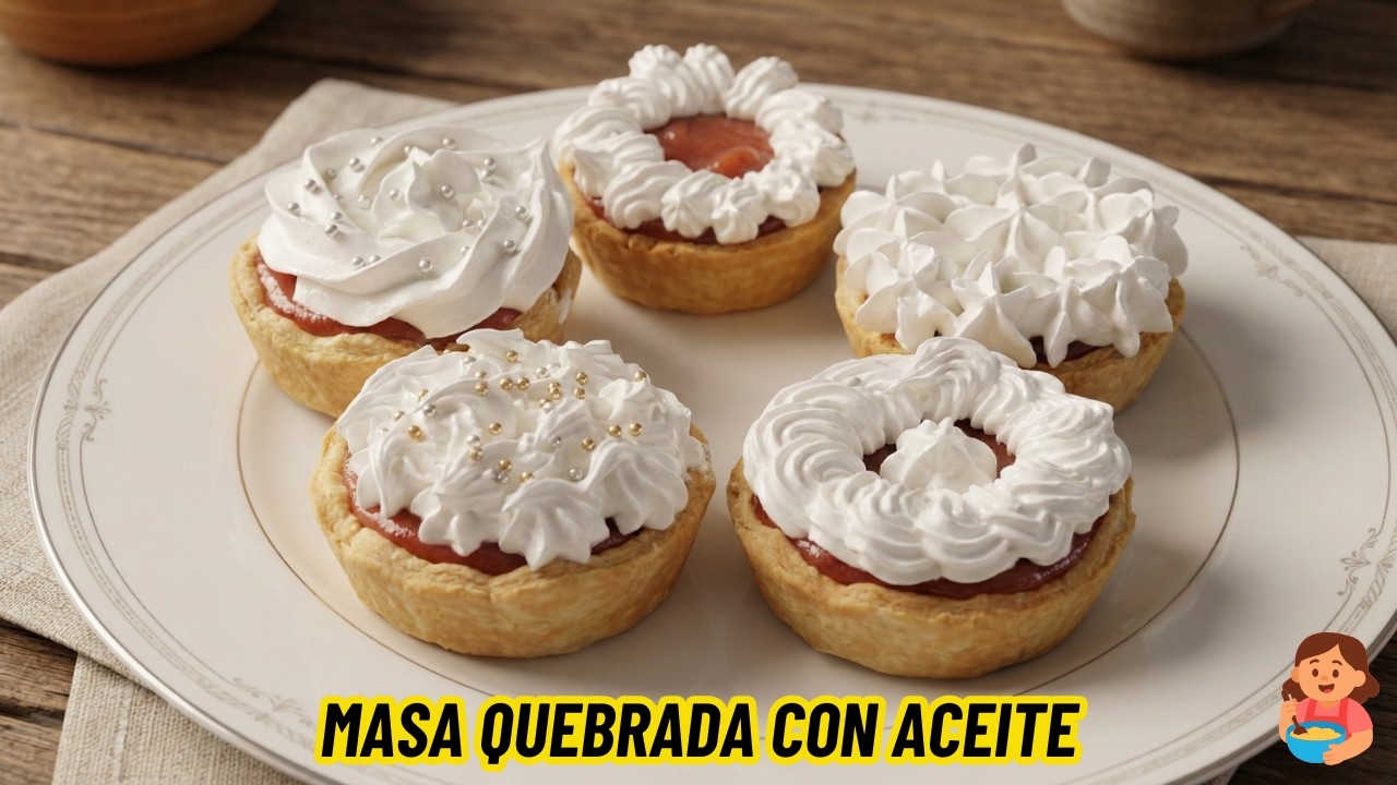 “Masa quebrada con aceite + guayaba + merengue italiano | Tartaletas perfectas”