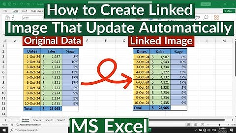 How to Create Linked Images That Update Automatically In Excel | How to Use Camera Tool in Excel