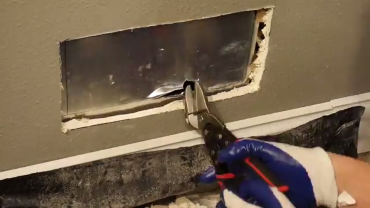 How to install a vent register - YouTube