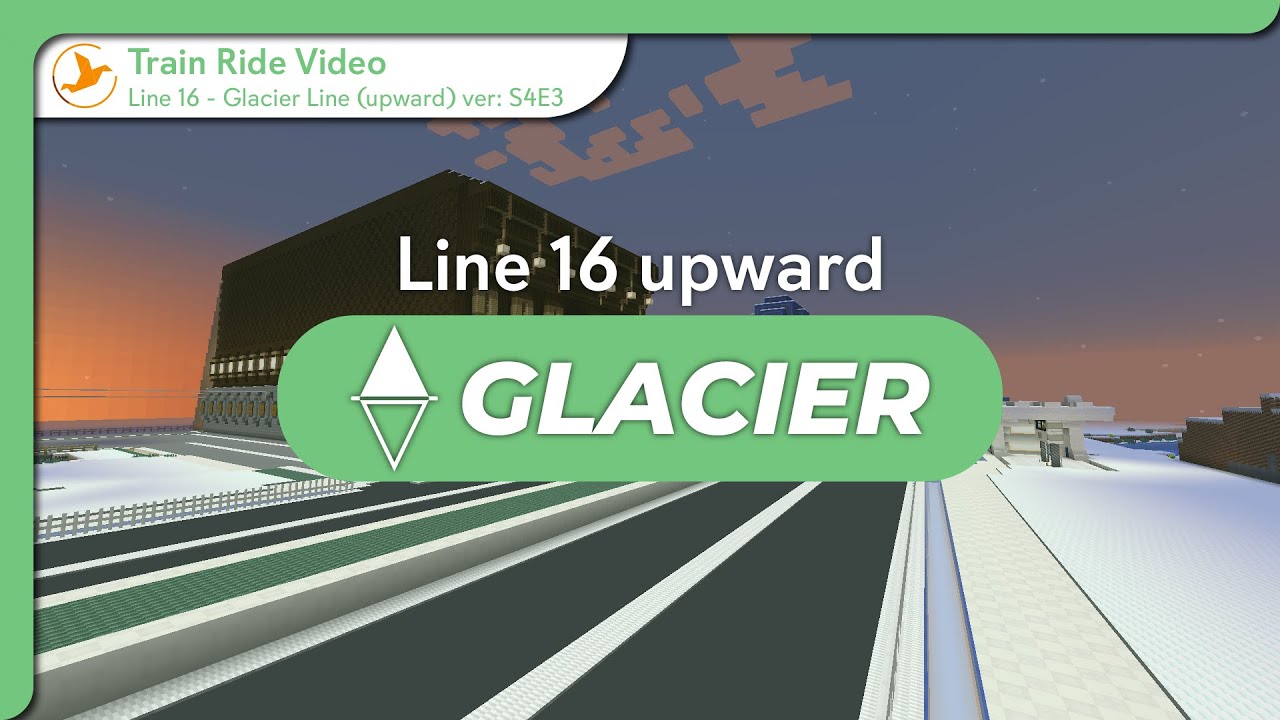 Minecraft Metro Full Ride | NR Line 16 - Glacier Line - upward (Season ...
