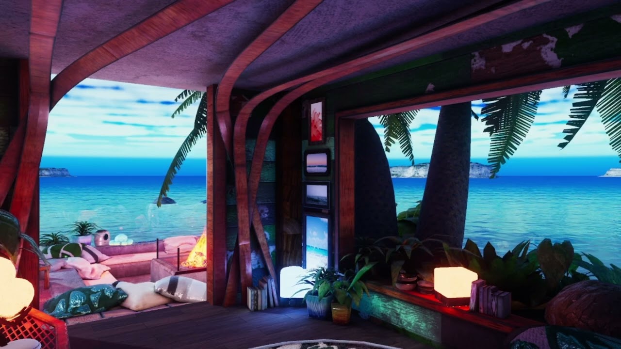 VR Chat Oasis: Lofi Beats & Beach Vibes