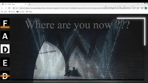 Alan Walker Faded Page.{Html and Css}