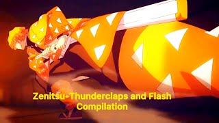 Zenitsu-Thunderclap And Flash Compilation Demon Slayer 1080X60Fps