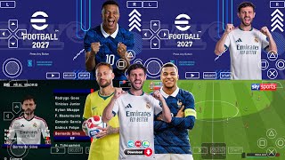 eFootball PES 2026 PPSSPP Android Offline Full Update UCL & League Kits 26/27 Season 4k Graphics