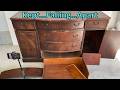 This antique buffet kept falling apart  furniture restoration