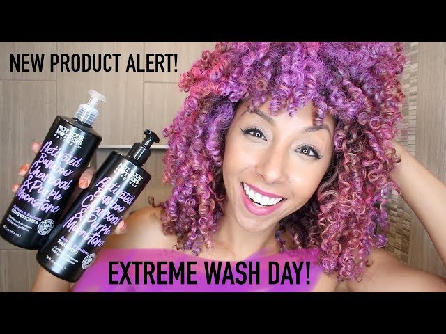 Extreme Wash Day Test w/ NEW NYM's Bamboo Charcoal & Purple
