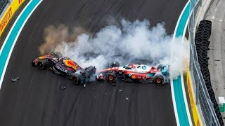 Miami Grand Prix 2026 Crash : Max Verstappen and Charles Leclerc's Huge Crash Moment in Miami GP