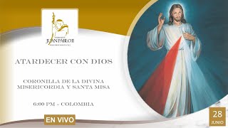 28 de Junio; Domingo (6:00 PM); Coronilla de la Divina Misericordia y Santa Misa