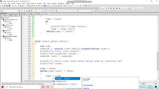 insert a node after a given value of a node in circular linked list