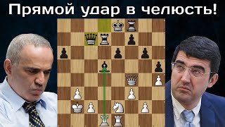 Г.Каспаров - В.Крамник 🥊 Нокаутировал короля, застрявшего в центре! Шахматы