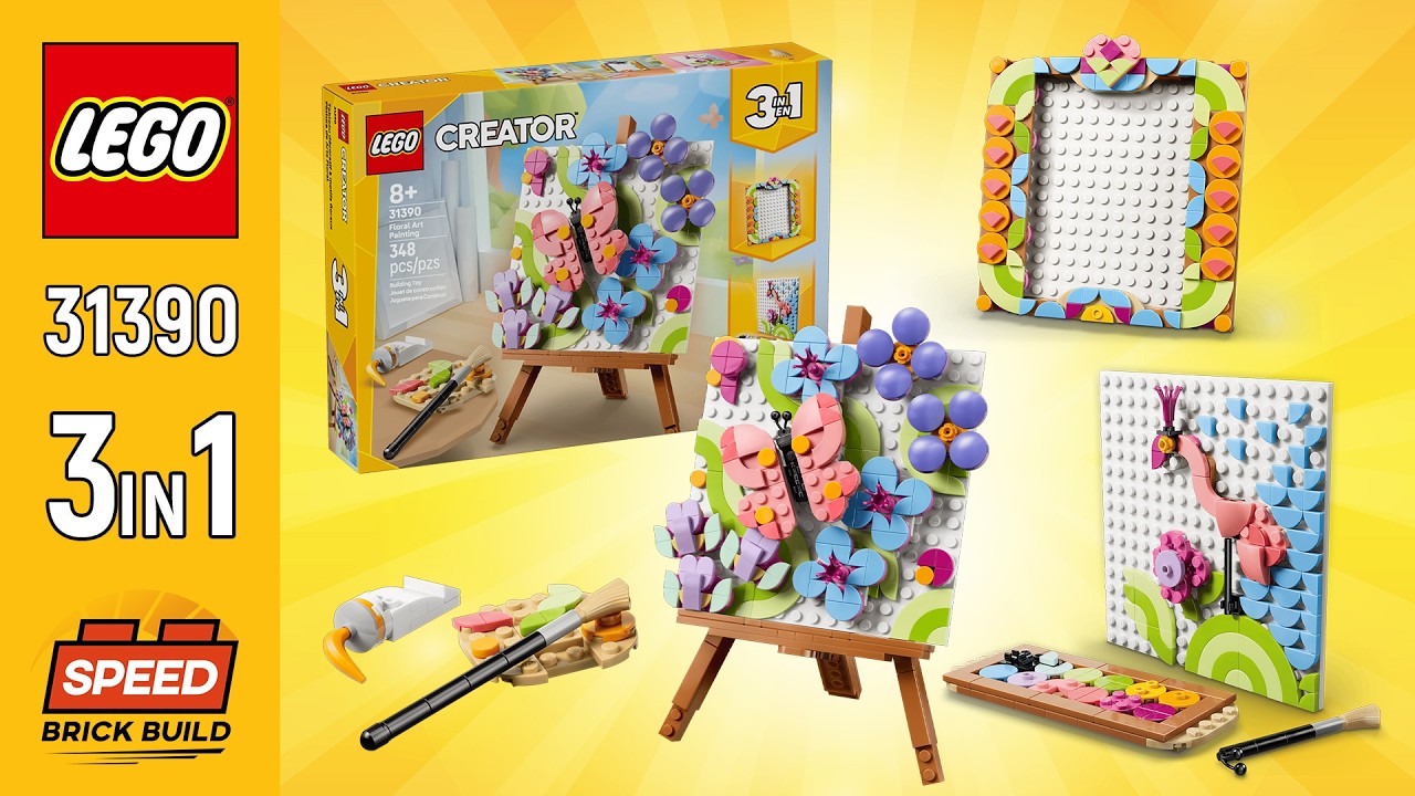 LEGO Creator 3in1 Floral Art Decor Painting (31390)[348 pc