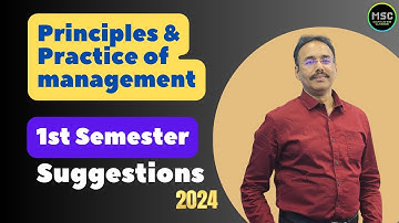 Principles and Practice of Management l Suggestions