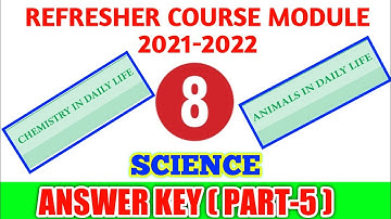 8th Standard Science Refresher Course Module Answer Key Part -5