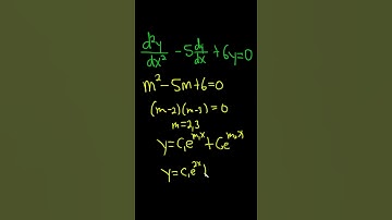How to Solve a Homogeneous Linear Differential Equation with Constant Coefficients  #shorts