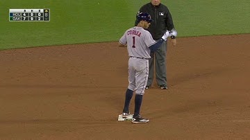 HOU@OAK: Correa plates Altuve on a double to left