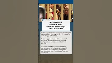 Nikita Mirzani Diduga Menggunakan HP di Tahanan, Reza Gladys Beri Komentar Tajam