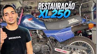 Restauração da Xl250 Azul 