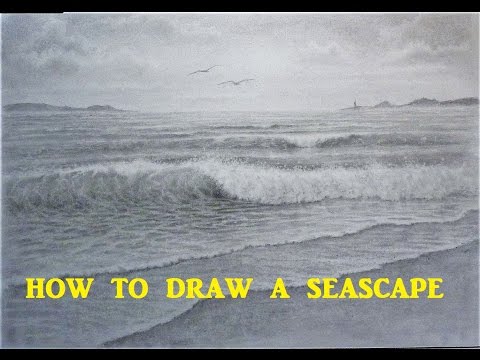 Video: How To Draw A Seascape