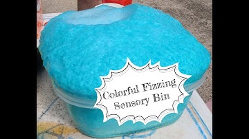 Colorful Fizzing Sensory Bin!!!!  Experiments Gone Wild!!!!  Fun Kids Activity to try at Home!!!!