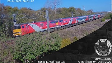 LNER Class 91 91124 blunt end leading on RailCam 20/04/2020