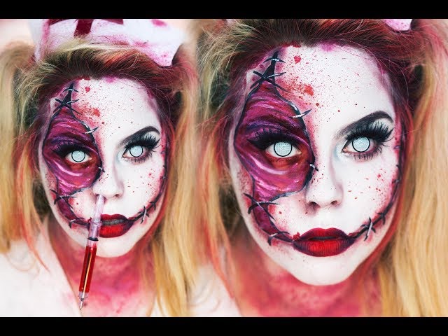 Killer Nurse Halloween Makeup - zombie nurse top roblox