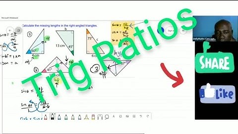 Trigonometry:Trig Ratios #dellymathsconcepts #cxc #maths #cxcmaths #trigonometry #ratios#