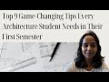 Top 9 Tips Every Architecture Student Needs in Their First Semester #Arch1stYear #wenasaindia