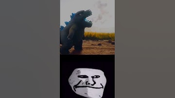 Godzilla troll face meme #shorts