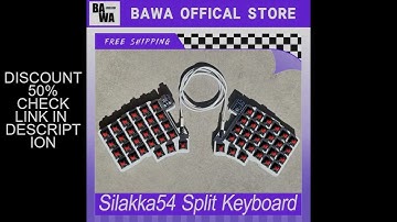 Silakka54 Split Keyboard Wired Hot Swap Support QMK/VIAL Keyboard Ergonomics RP2040zero Customized P