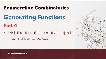 Generating Functions| Distributing r identical Objects into n distinct objects
