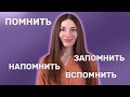 4 Russian words to REMEMBER - ПОМНИТЬ, ЗАПОМНИТЬ, ВСПОМНИТЬ, НАПОМНИТЬ