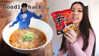 Trying Instant Noodle Hacks at Home - Chonny & Dalena