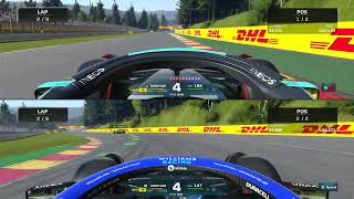 F1 22:Spa Split Screen with Albon and Russell