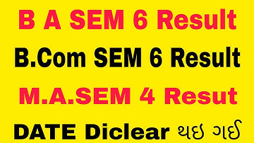 B.A.SEM 6_B.com SEM 6_ M.A.SEM 4  HNGU Online Exam Result 2021 Diclear  DATE Diclear 2021 Hngu News