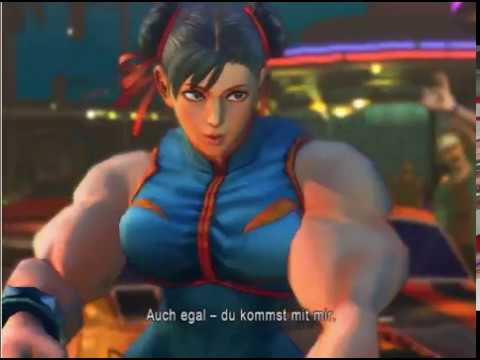 Chun Li (Muscle Mod) vs Juri (Muscle Mod) rival cutscene